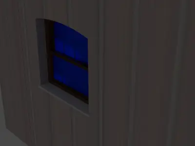 Sashed Window in a Brick wall 3D model