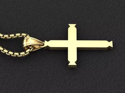 Cross Light Gold 3CP076 3DM STL 3D model