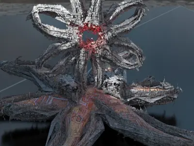 Hydra Maze Flower Tower 3D model
