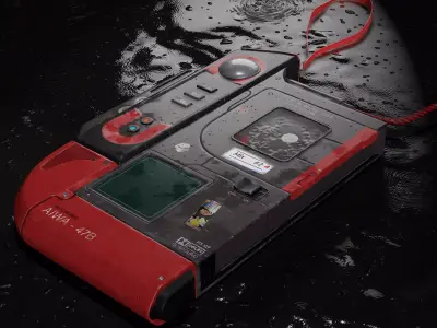  Sci Fi Walkman   AIWA Low-poly 3D model