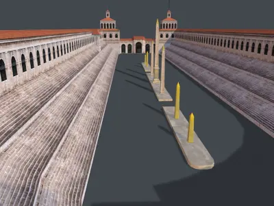 The Circus Maximus Rome 3d Model Low-Poly Game-Ready  Low-poly 3D model
