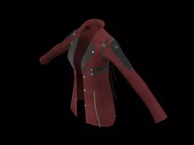 Red Leather Jacket Low-poly 3D model