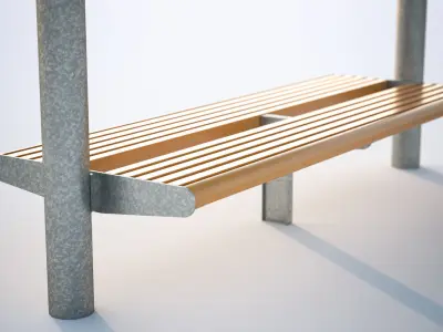 Small bus shelter 3D model