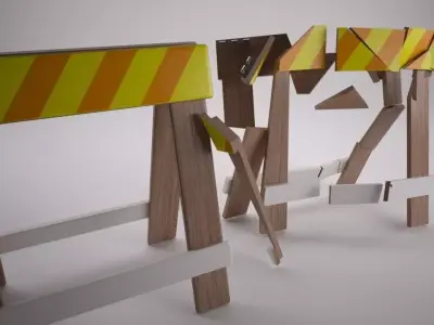 Construction Barrier 3D model