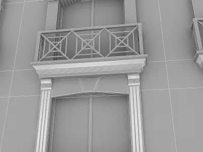 Window Frame 01 Low-poly 3D model