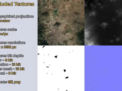 Ecatepec Mexico City Landscape 3D Model 3D model