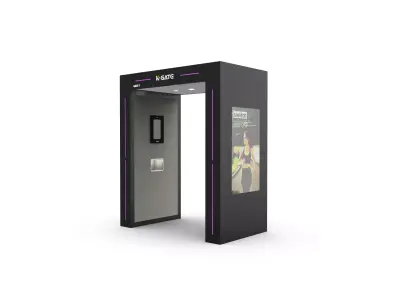 k-gate booth with door 3D model