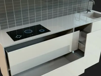 Lowpoly Kitchen Set 02