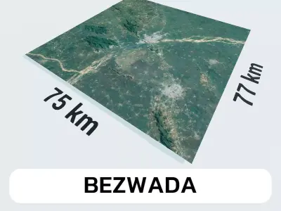 Bezwada India City Landscape 3D Model 3D model