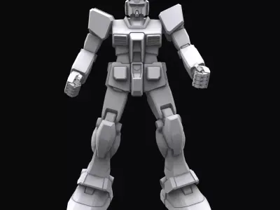 Gundam mobile suit MS RX78 model 3D model