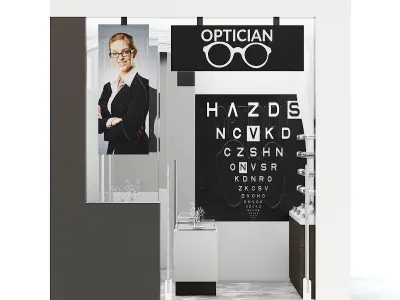 Optician Store 3D Model 3D model