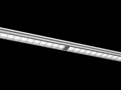 Ceiling hung fluorescent light architectural office light fixtur 3D model
