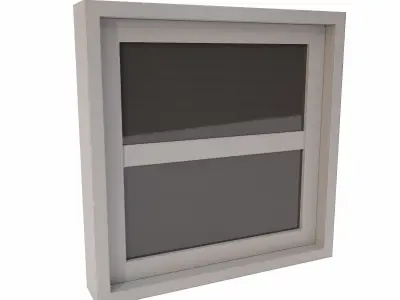 Bathroom window lowpoly 3d model Low-poly 3D model