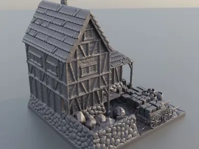 Mason House Tabletop Terrain 25 mm 3D print model