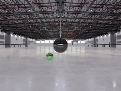HDRI v2 - Exhibition Hall Interior 7 - 16384x8192 Texture