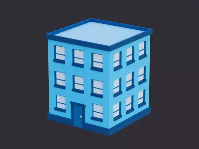 Low Poly Building 01 3D model