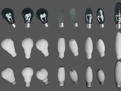 Light Bulb Package 3D model