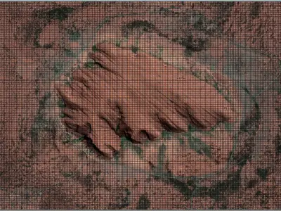 Uluru Ayers Rock 3D model Low-poly 3D model