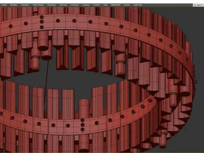 Glass Angular Tubes Low-poly 3D model