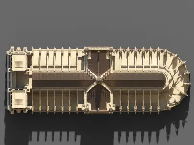 Notre-Dame de Paris Cathedral 3D model