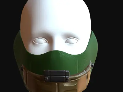 Gas mask helmet 3d model scifi Low-poly  Low-poly 3D model 266