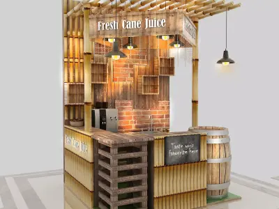 Kiosk - Cane Juice 3D model