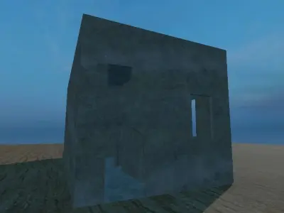 building concrete Low-poly 3D model