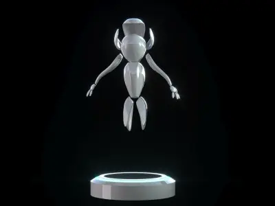 robot futuristic Low-poly 3D model