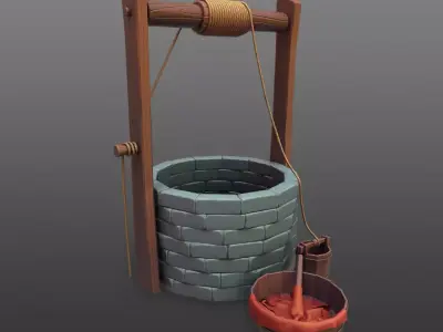 Ancient Chinese Well 3D model