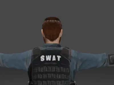 swat man 3D model