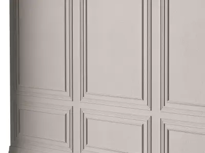 Classic 3D Wall Panel Elegant Design for Interior Decor 11 3D model