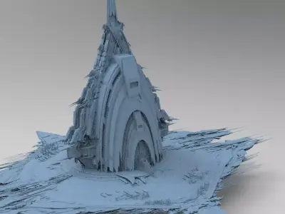 Sci Fi Chrysler BuildingTower  3D model