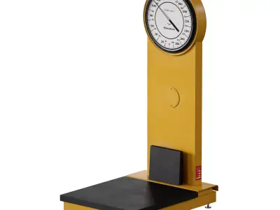 Round floor industrial scales 3D model