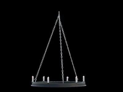 Chandelier hanging candle holder 3D model
