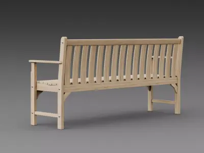Wooden Bench 3D model order