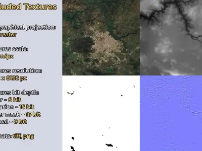 Zapopan Mexico City Landscape 3D Model 3D model