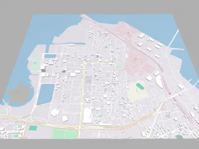 Cityscape Manama Kingdom of Bahrain  3D model