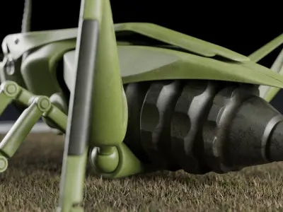 Grasshopper - an innovative explosive device Low-poly 3D model