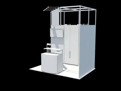 exhibition stand design 3D model