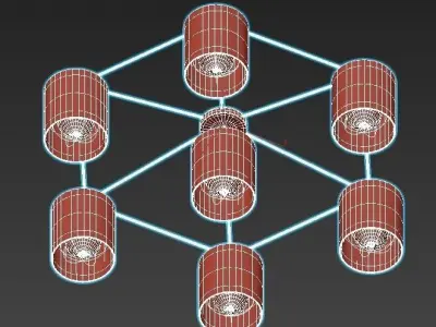 eglo-staiti-97895 six light ceiling fixture 3D model