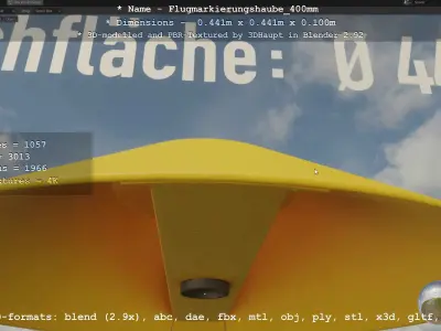 Alle Flugmarkierungshauben ohne Pfosten 3D Model Pack