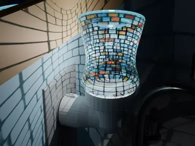 Mosaic Glass Mini Plugin Wax Warmer Low-poly 3D model