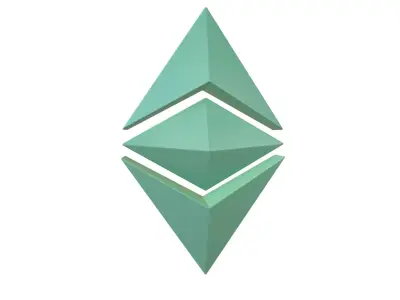 Ethereum Classic v2 004 Low-poly 3D model