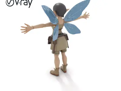 Humanoid Lizardfolk Shaman One 3D Character Low-poly 3D model