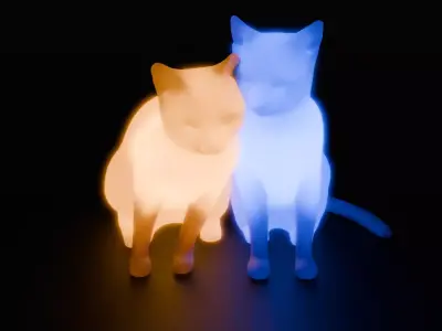 Indirect lighting for marking cats 3D model