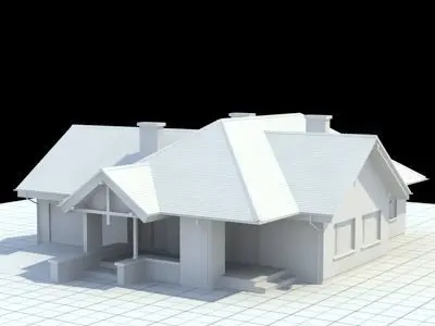 Highly detailed single-family house 2 3D model