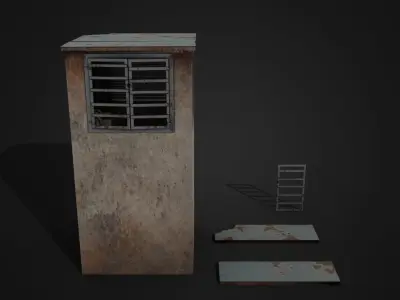 Outdoor Ventilation Shafts Low-poly 3D model