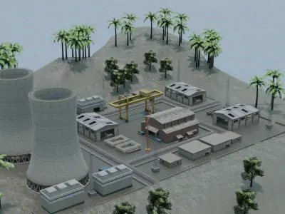 BERMUDA - Map - Free Fire 3D Model - Blender - Free Fire 3d Map 3D model