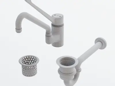 Neutral equipment for professional kitchen  3D model