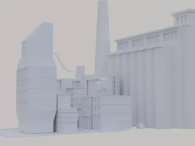 City street Free low-poly 3D model purchase